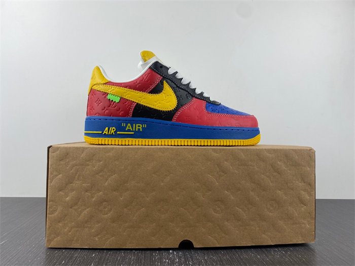Nike Air Force 1 Luis Vitton Red and Yellow
